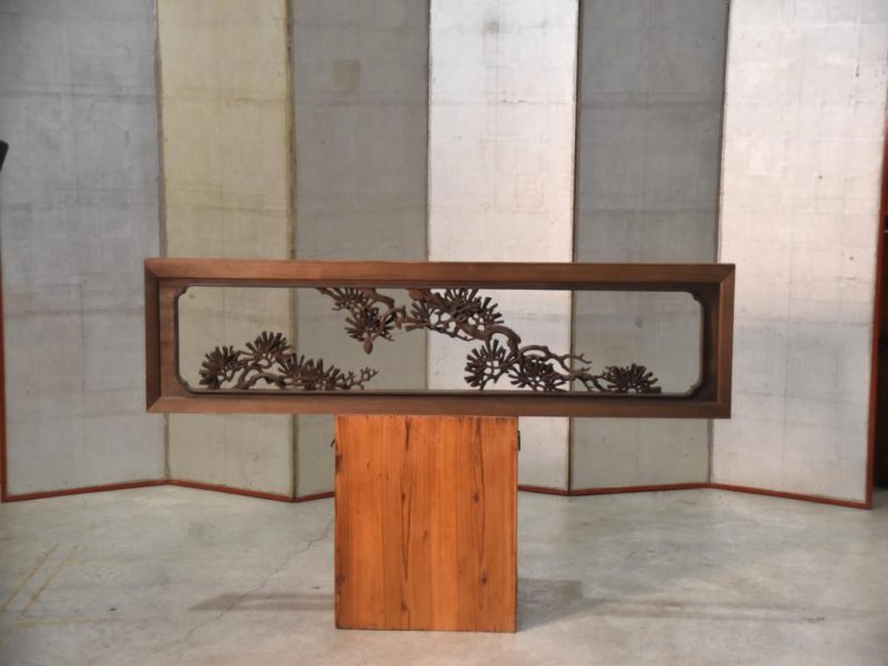 Japanese Carved Wooden Rama Transom Width:1710mm