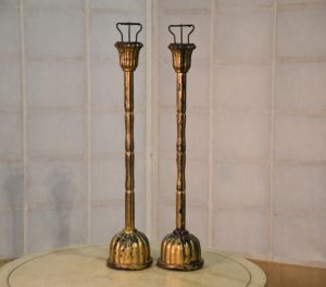 A Pair of Shokudai Candle Stands Height:500mm