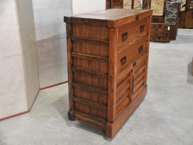 Antique Japanese Wheeled Chest Width:1080mm - Image 5