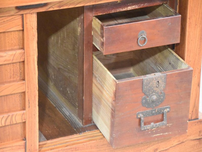 Antique Japanese Wheeled Chest Width:1080mm - Image 8