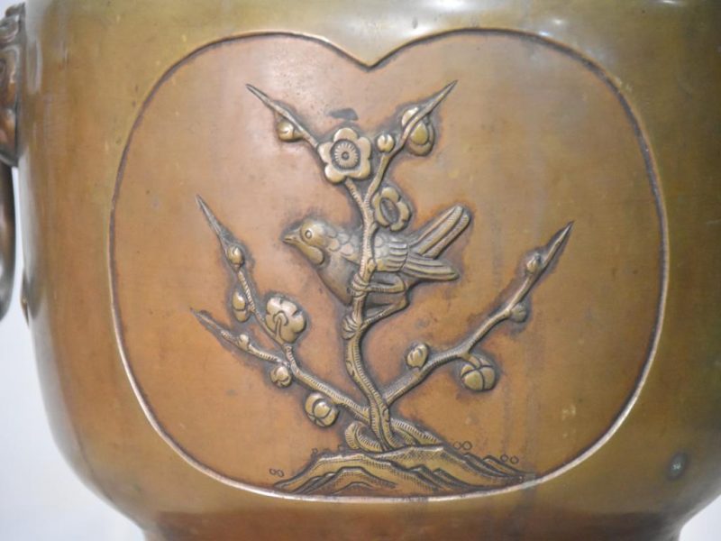 Vintage Japanese Bronze and Wood Hibachi Width:270mm - Image 3