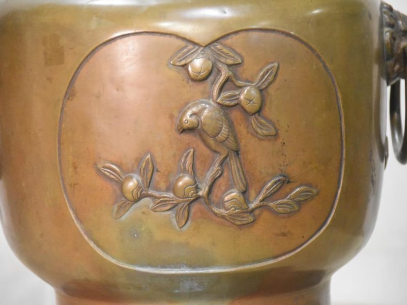 Vintage Japanese Bronze and Wood Hibachi Width:270mm - Image 2