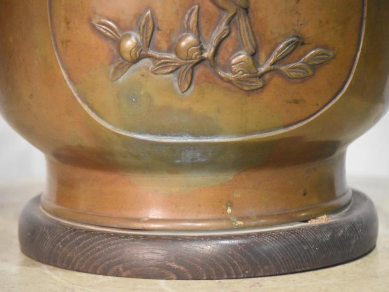 Vintage Japanese Bronze and Wood Hibachi Width:270mm - Image 7