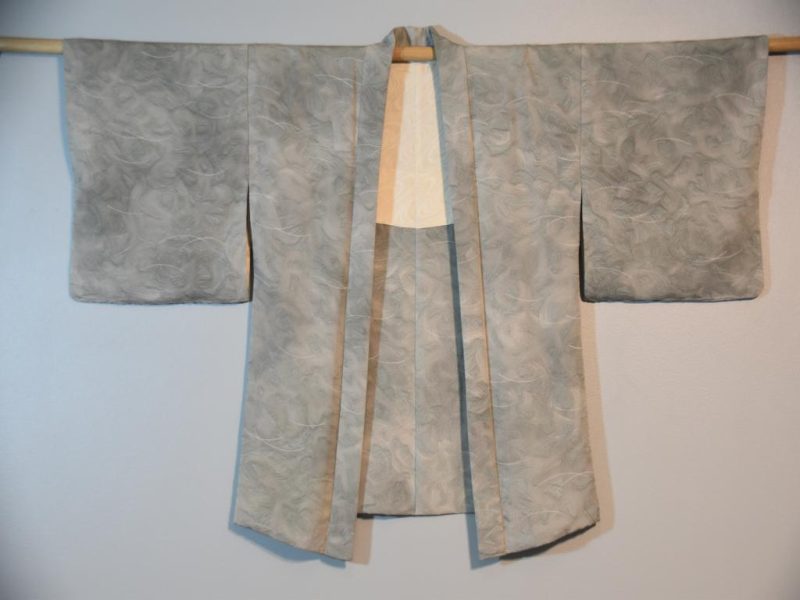 Japanese Vintage Silk Jacquard Haori Jacket - Image 6