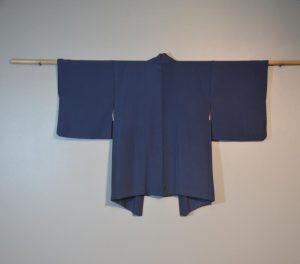 Japanese Vintage Blue Silk Jacquard Haori