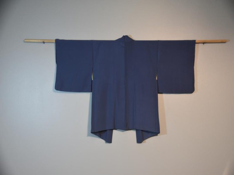 Japanese Vintage Blue Silk Jacquard Haori