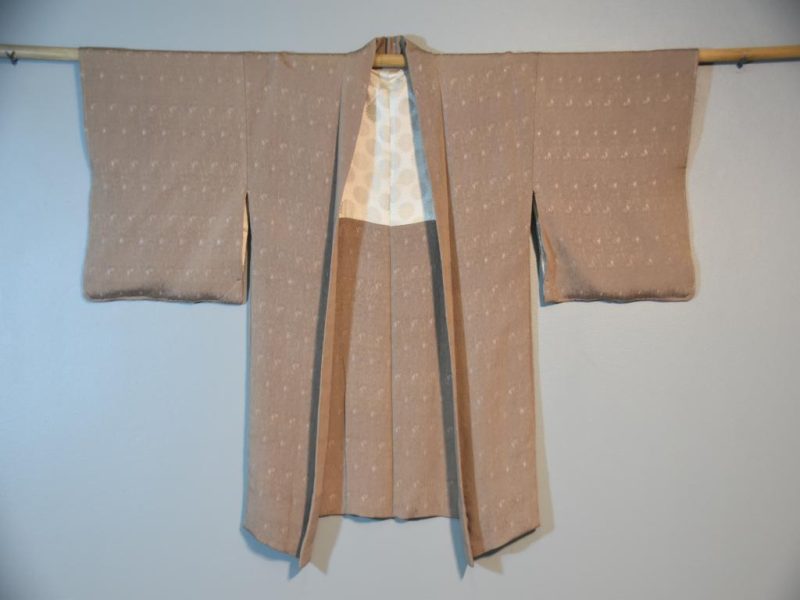 Japanese Vintage Silk Jacquard Haori Jacket - Image 4