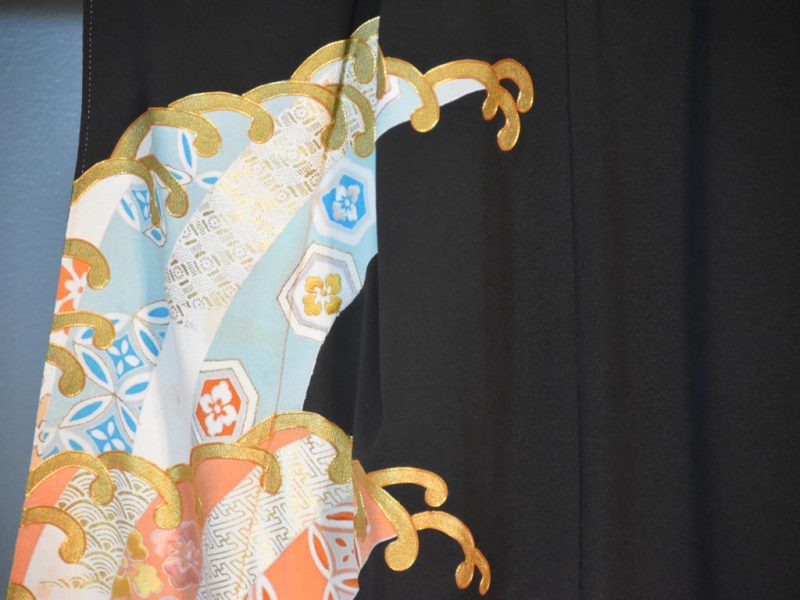 Japanese Vintage Silk Tomosode Kimono - Image 11