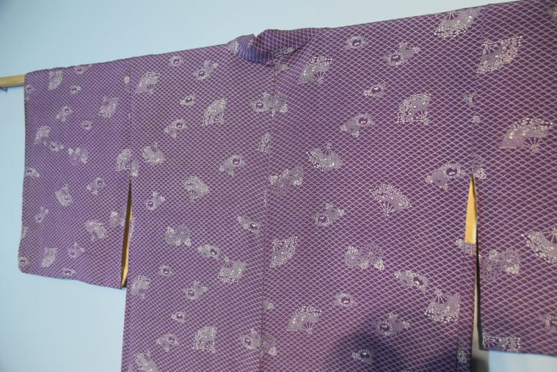 Japanese Vintage Silk Jacquard Haori Jacket - Image 6