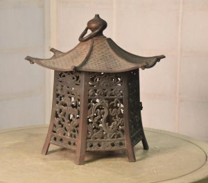 Japanese Bronze Hanging Lantern Width:320mm