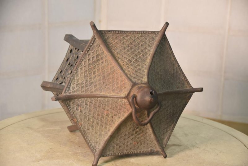 Japanese Bronze Hanging Lantern Width:320mm - Image 7