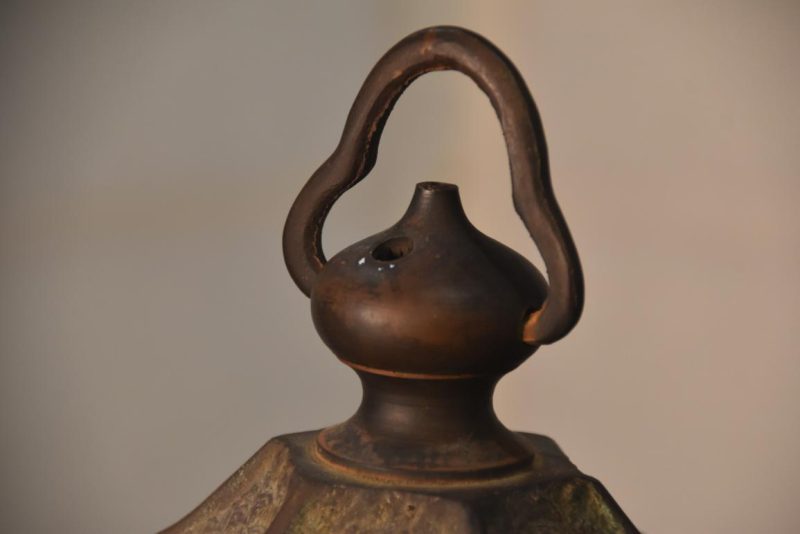 Japanese Bronze Hanging Lantern Width:320mm - Image 5