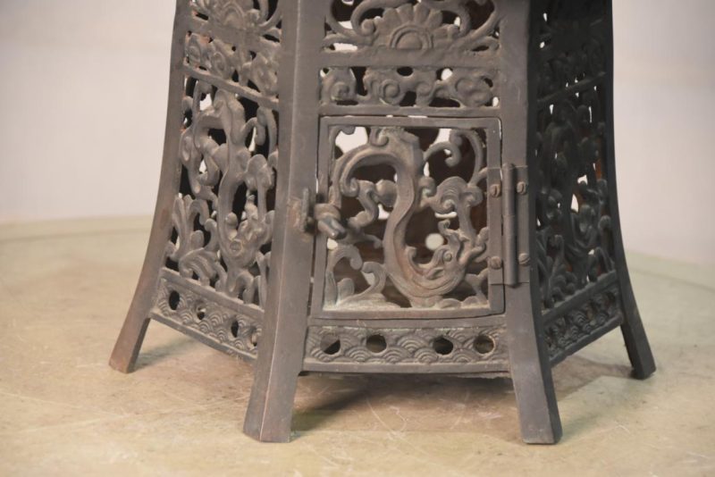Japanese Bronze Hanging Lantern Width:320mm - Image 3