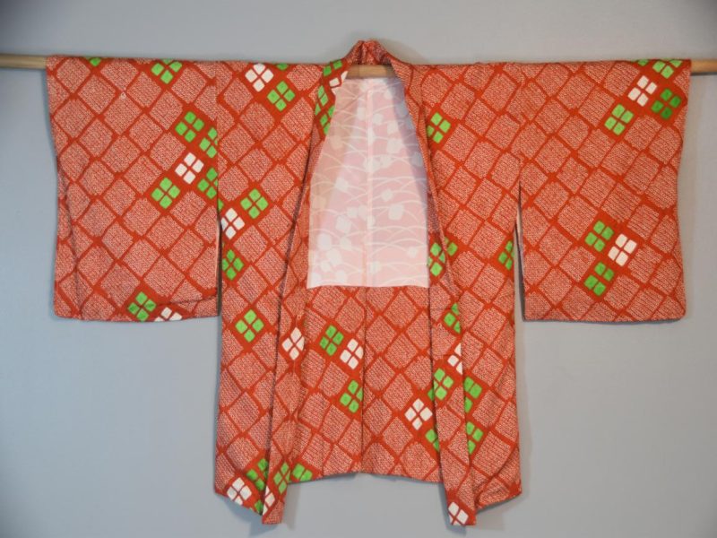 Japanese Vintage Silk Shibori Haori Jacket - Image 3