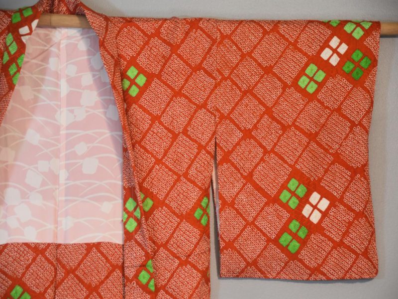 Japanese Vintage Silk Shibori Haori Jacket - Image 5