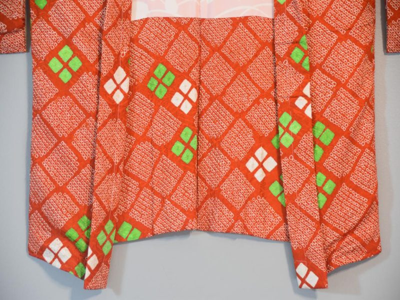 Japanese Vintage Silk Shibori Haori Jacket - Image 8