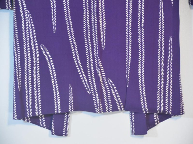Japanese Vintage Silk Haori Jacket Deep Purple - Image 10