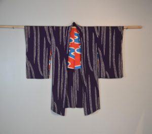 Japanese Vintage Silk Haori Jacket Deep Purple