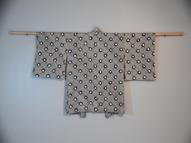 Japanese Vintage Silk Shibori Haori Jacket - Image 5
