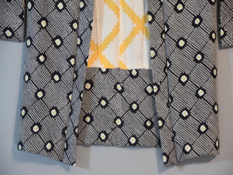 Japanese Vintage Silk Shibori Haori Jacket - Image 10