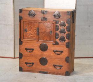 Antique Japanese Elm Merchant Chest Choba Dansu Width:825mm