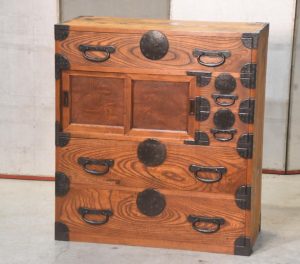 Antique Japanese Elm Merchant Chest Choba Dansu Width:760mm