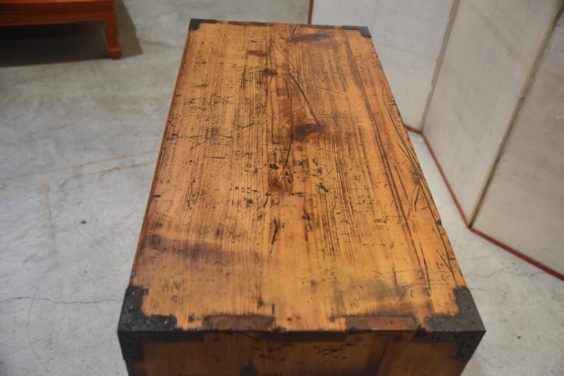 Antique Japanese Elm Merchant Chest Choba Dansu Width:760mm - Image 3