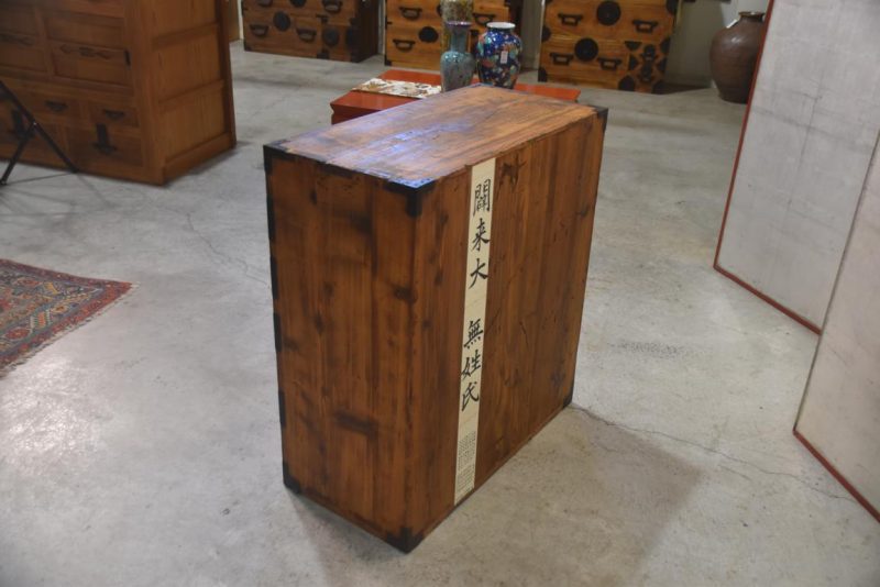Antique Japanese Elm Merchant Chest Choba Dansu Width:760mm - Image 11
