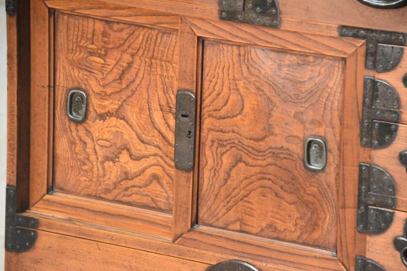 Antique Japanese Elm Merchant Chest Choba Dansu Width:825mm - Image 10