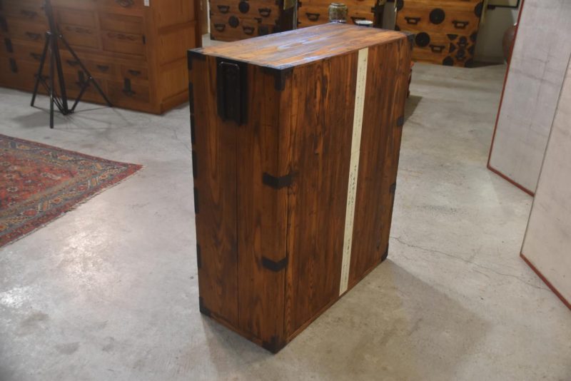 Antique Japanese Elm Merchant Chest Choba Dansu Width:825mm - Image 6