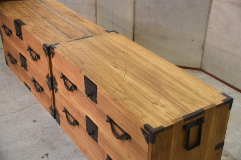 Antique 2 Section Clothing Chest  Width:970mm - Image 3
