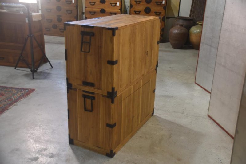 Antique 2 Section Clothing Chest  Width:970mm - Image 6