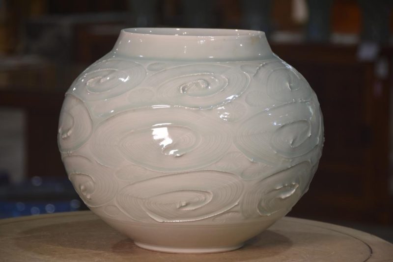 Japanese Seiji (Celadon) Vase Width:335mm