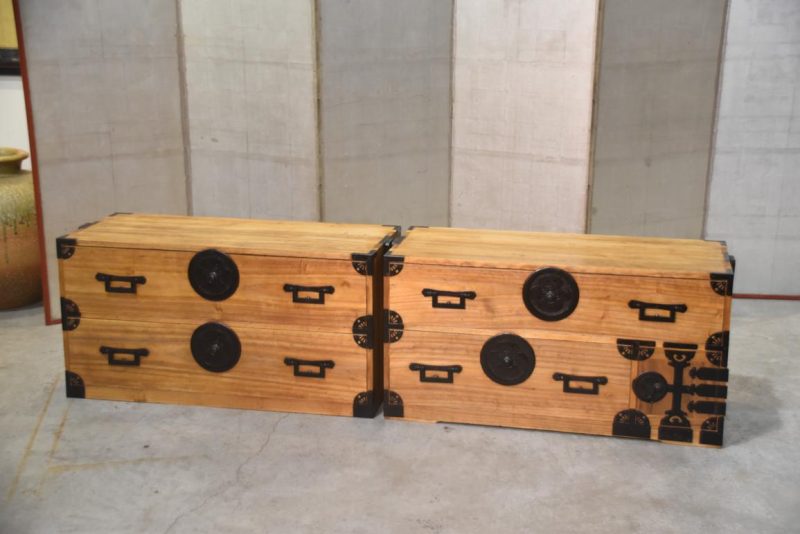 Antique 2 Section Clothing Chest Width:1020mm - Image 2