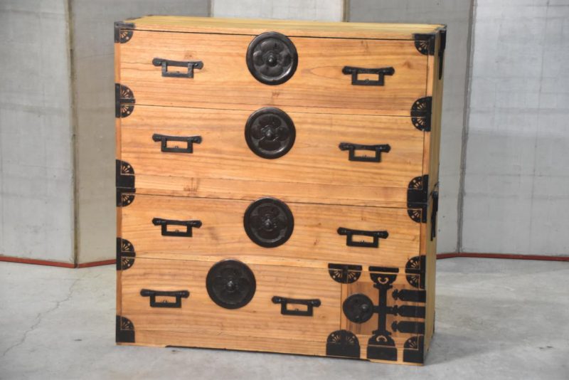 Antique 2 Section Clothing Chest Width:1020mm - Image 10