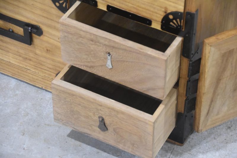 Antique 2 Section Clothing Chest Width:1020mm - Image 5
