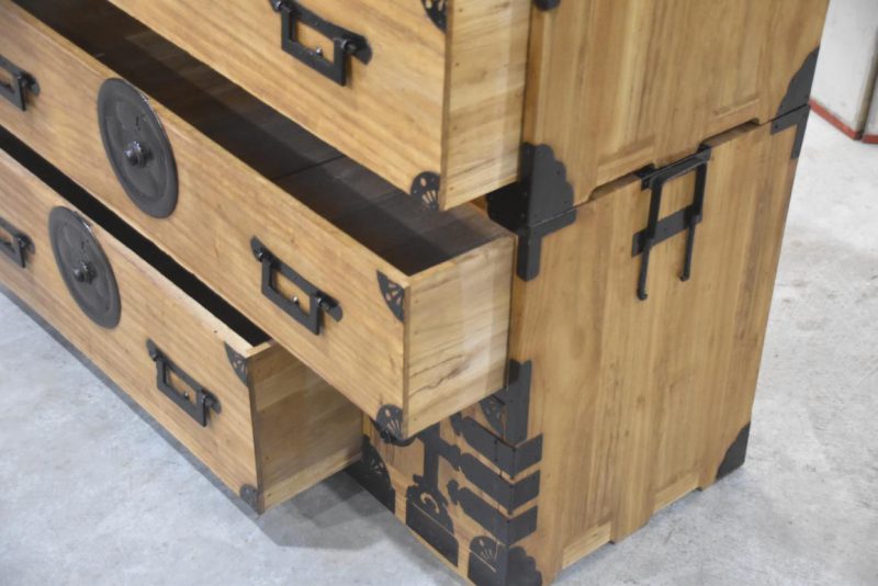 Antique 2 Section Clothing Chest Width:1020mm - Image 4