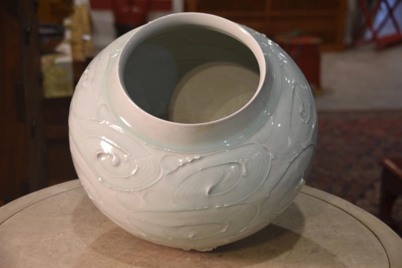 Japanese Seiji (Celadon) Vase Width:335mm - Image 7