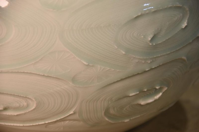 Japanese Seiji (Celadon) Vase Width:335mm - Image 4