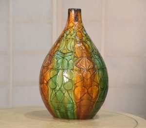 Pottery Vase by Shinkai Kanzan Height:355mm