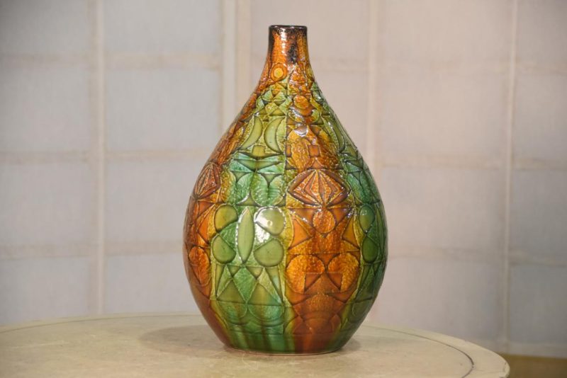 Pottery Vase by Shinkai Kanzan Height:355mm
