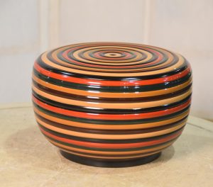 Japanese Spinning Top Design Lidded Container Width:227mm