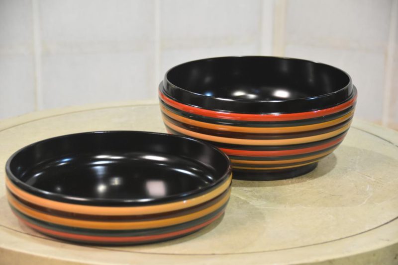 Japanese Spinning Top Design Lidded Container Width:227mm - Image 4