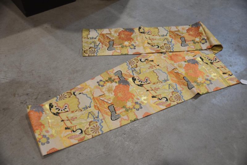 Vintage Maru Obi Sash Table Runner with Cranes Length:4000mm - Image 7