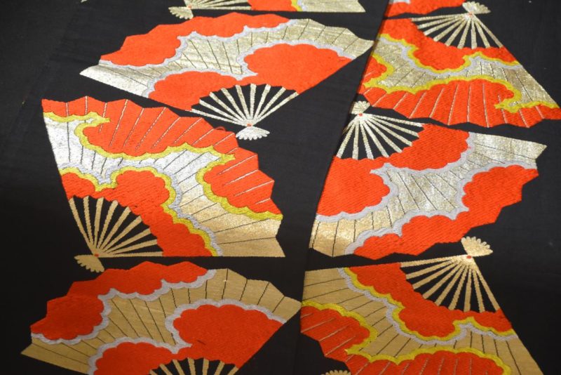 Fukuro Vintage Fan Obi Table Runner Length:4000mm - Image 2