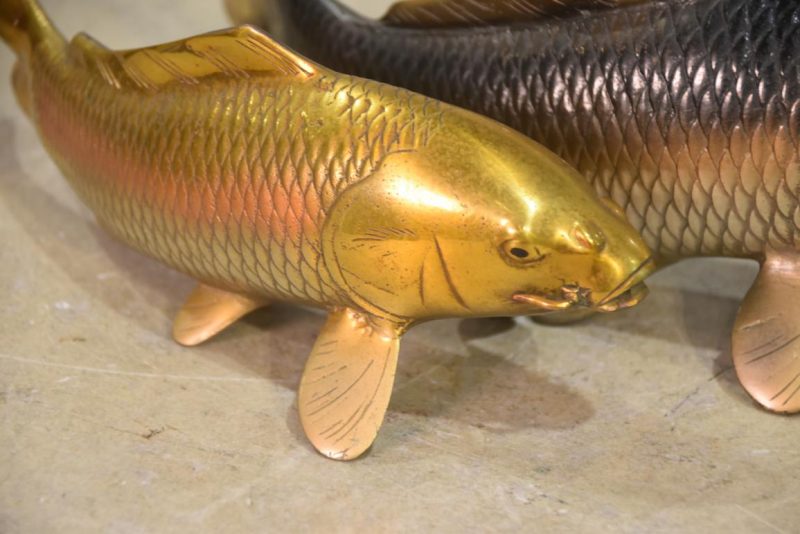 A Pair of Bronze Koi Okimono Width:260mm - Image 7