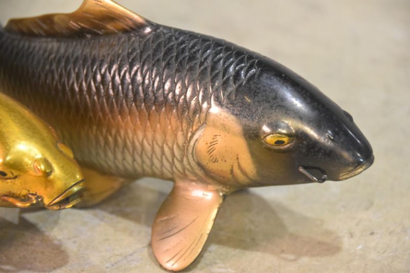 A Pair of Bronze Koi Okimono Width:260mm - Image 6