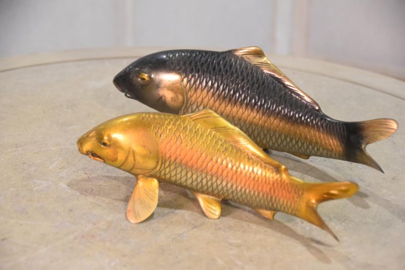 A Pair of Bronze Koi Okimono Width:260mm - Image 5