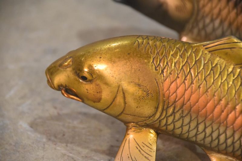 A Pair of Bronze Koi Okimono Width:260mm - Image 4
