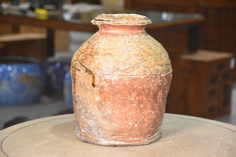Shigaraki Wood Fired Tsubo Vase Width:220mm - Image 5